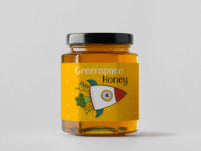 Greenspace Honey art branding branding and identity design digital art food gluten free healthy honey illustration label design print procreate product design sketchbook