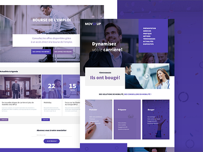 Move Up Website branding charte graphique design violet website website design