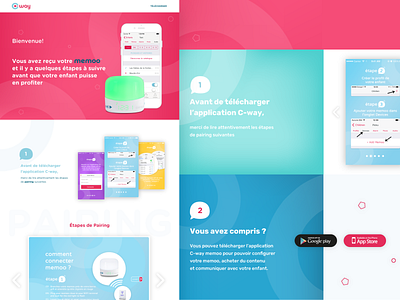 C-WAY Landing page branding design app enfants landing page landing page concept landing page ui mobile app mobile app design objet connecté ui ux website