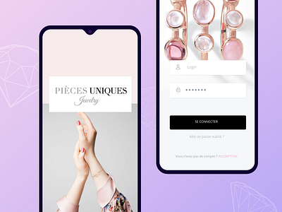 Fine jewelry Mobile app application mobile bijoux design e commerce jewellery jewelry jewelry design mobile app