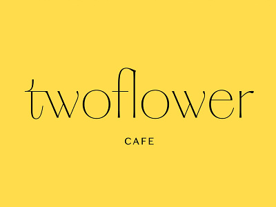 Twoflower Cafe - Wordmark brand branding design logo visual wordmark
