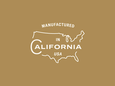 Manifactured in California, USA icon illustration stamp