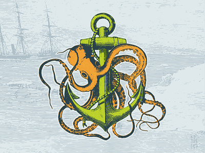 Point Anchor Brewery anchor beer brewery lager marine nautical naval octopus