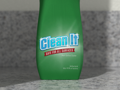 Clean It Packaging branding cleaning design homegoods household illustration logo packaging typography