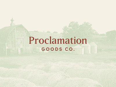 Proclamation Goods brand logo visual identity wordmark