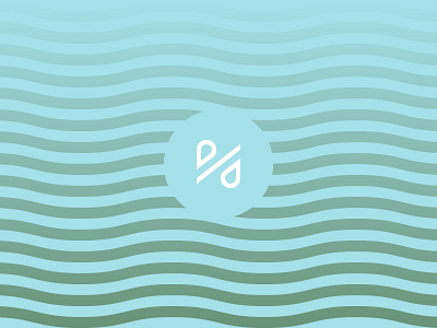 Percentage of Clean Water icon illustration monogram visual design