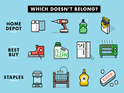 Which doesn't belong illustration line vector