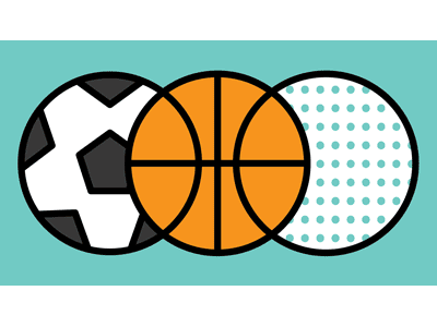 sports games illustration line vector