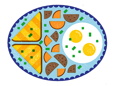 Breakfast Study food geometric illustration texture