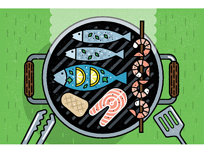 How Long to Cook Your Sea Creatures editorial illustration texture