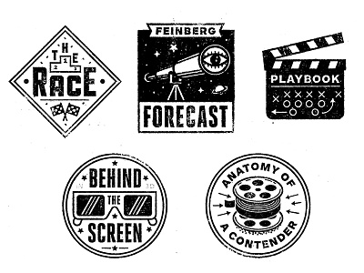 Hollywood 😎 badges logos marks texture