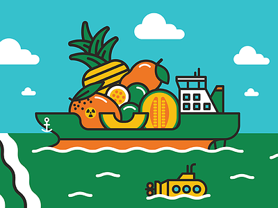 beer barge beer boat fruit