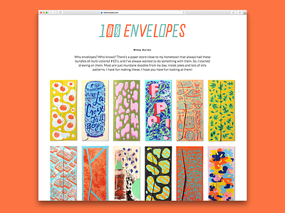 100 Envelopes! doodles handmade illustration pattern texture website