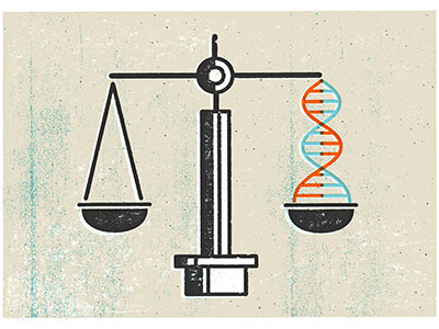 Something about law and science illustration