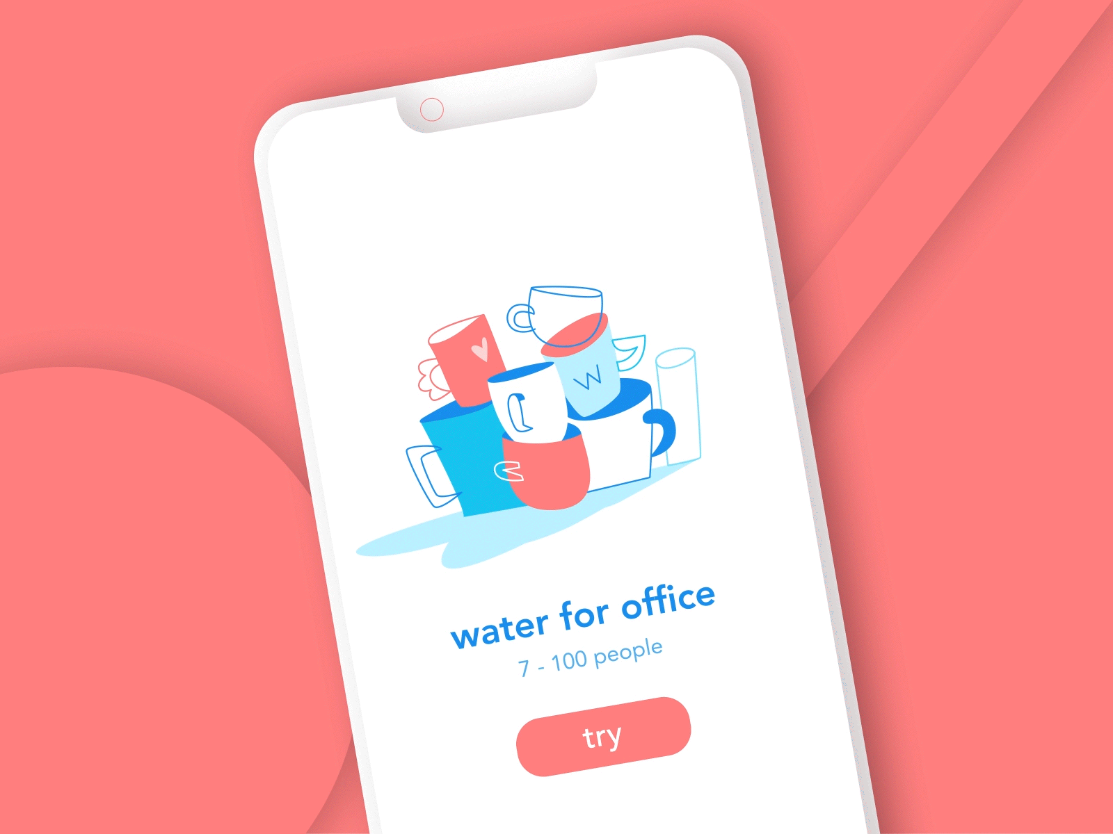 Home / Office - illustrations and animations for web site / app