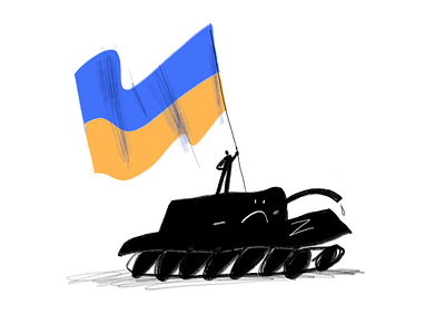 Poster 4 2d character flag illustration ipad pro nato nowar peace procreate russia stopwar tank trends ukraine usa war warmachine