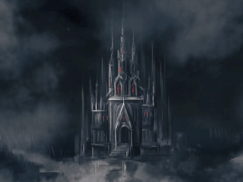 Dark Castle 2d anime castle dark goth gothic illustration night vampire