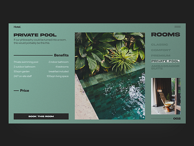 Hotel Room Description - Layout Concept Design branding clean clean design grid grid layout hotel booking hotel branding hotel room hotel website identity minimal minimalist ui web design webdesign website