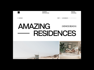 Amazing Residences - Web Design clean design minimalist photography real estate real estate website rental typography web design website