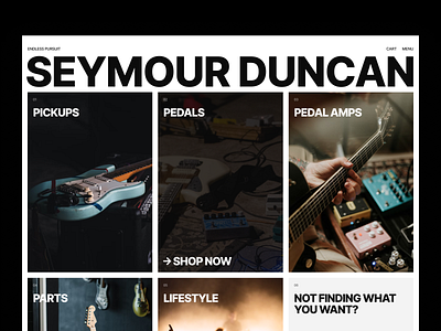 Seymour Duncan - Rebranding Concept Design brand design branding clean design editorial layout minimal minimalist music music company photography rebranding redesign typography visual web design website