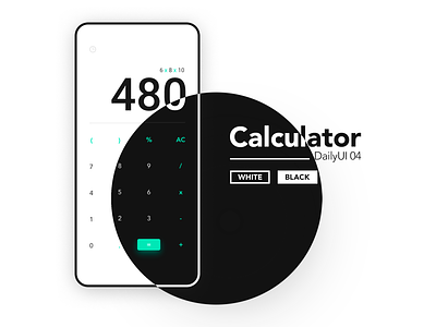 Calculator Interface - App Concept Design 004 app calculator calculator app calculator ui clean dailyui dark mode dark ui design minimal minimalist ui uidesign ux