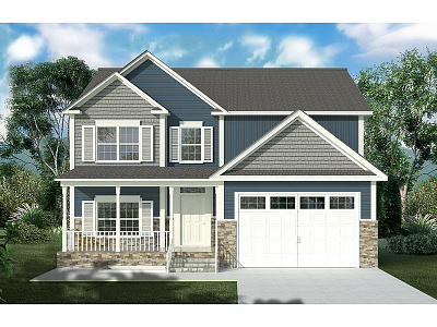 Residential Exterior, Virginia 3dmodeling 3drendering architect architecture contractor exterior homebuilder newhome property realestate realestateagent realtor rendering vector virginia