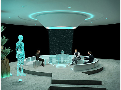 Futuristic Office Conference Room