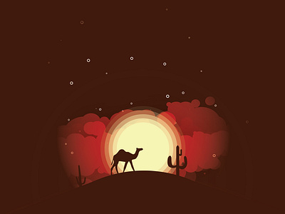 Silhouette illustration camel illustration illustrator vector