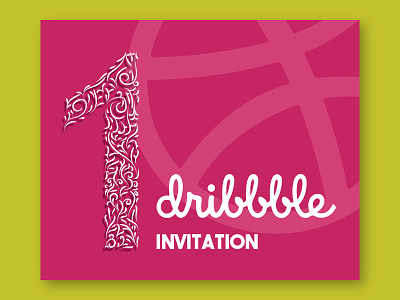 My 1 st Invite design dribbble dribbble invite illustration invitaion vector