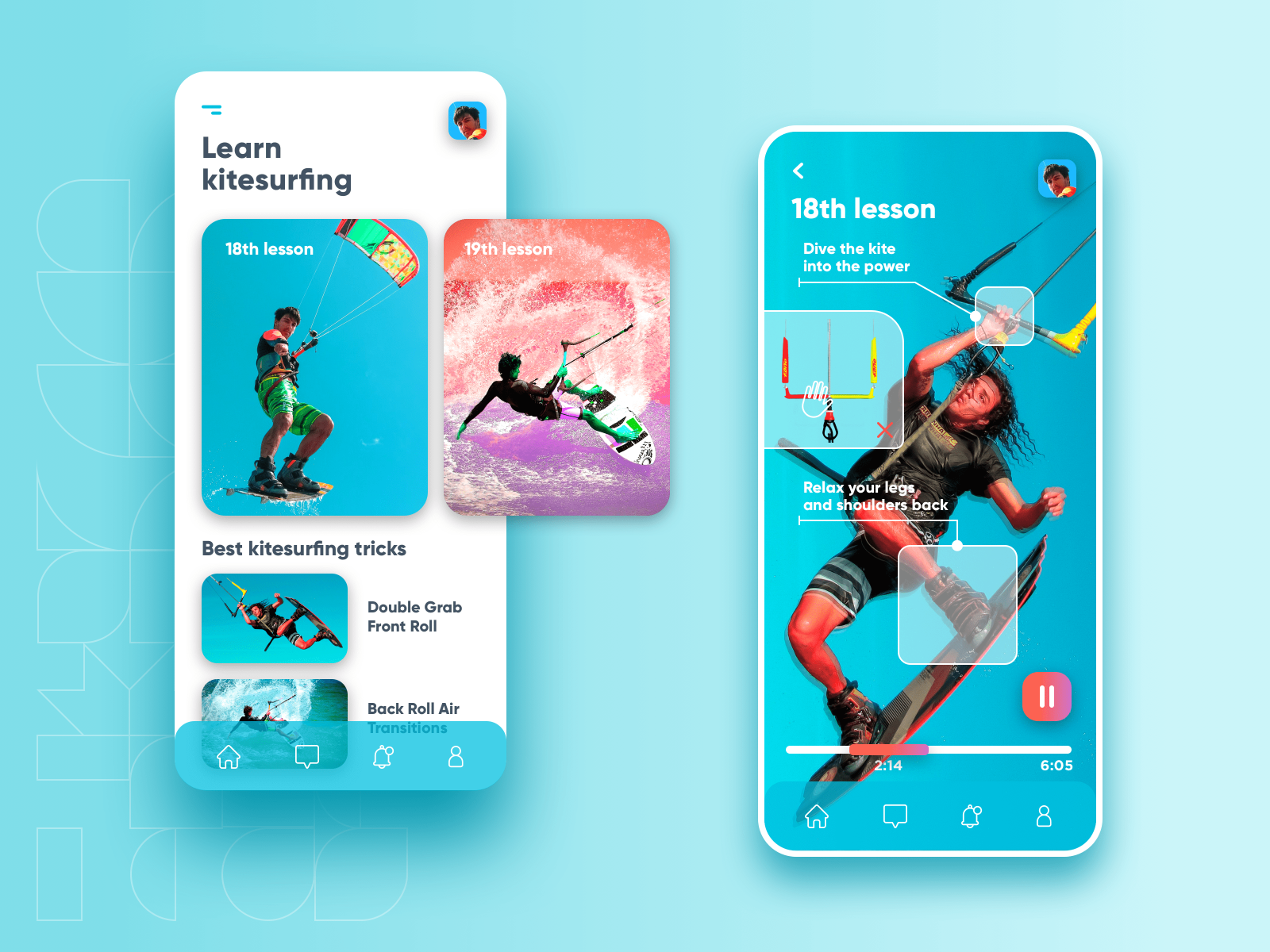 Kitesurfing Course App by Michal (Mick) Masalski on Dribbble