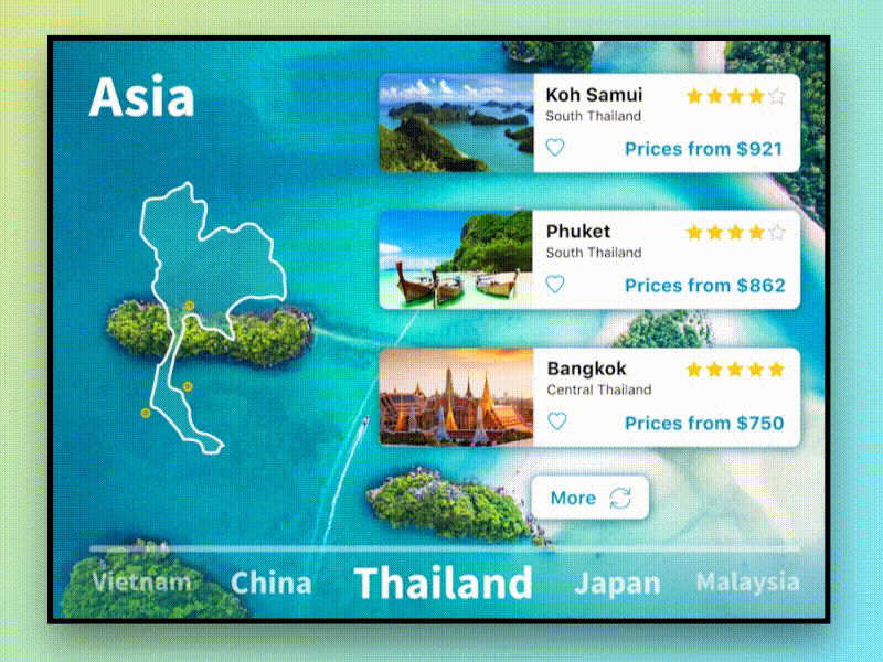Travel Application aftereffects animation app app design asia design invision studio mobile thailand travel trip ui ux web web design