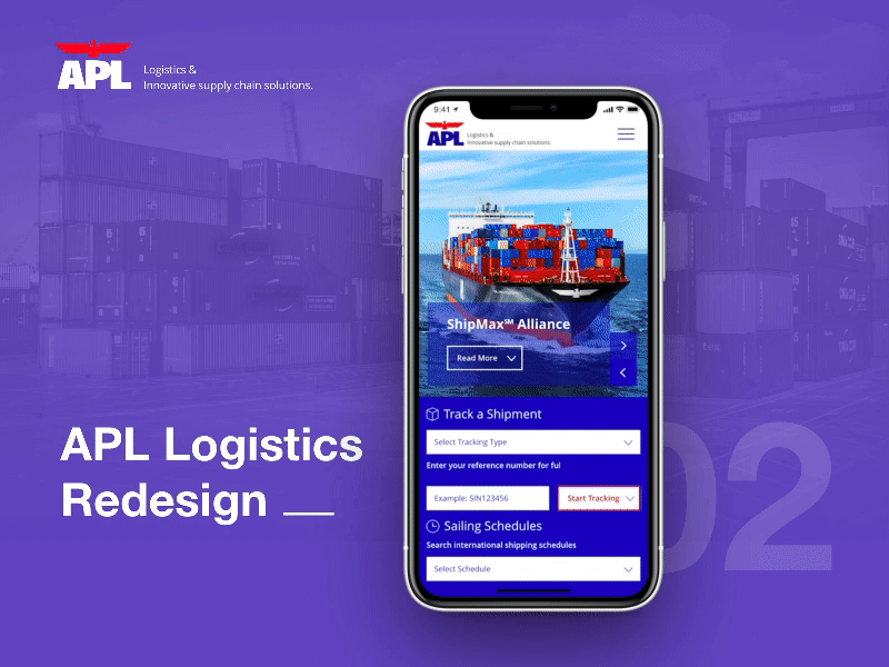 APL Logistics Mobile Redesign - Blue 🎄🔔