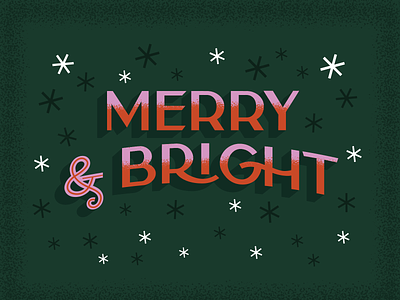 Merry & Bright branding christmas christmas card colorful design designinspiration font graphic design graphicdesign graphics logo logotype merry xmas type typedesign typographic typographic logo typography art typography design vector illustration