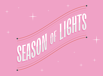 Season Of Lights ad branding christmas design designer designinspiration graphicdesign illustration light logo logotype pink season type typographic