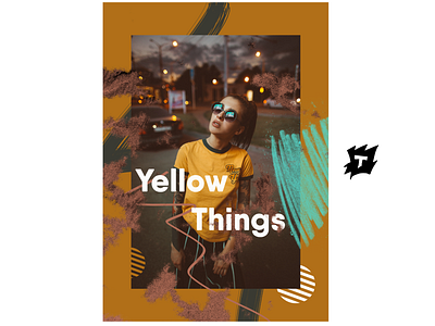 Yellow Things Poster design girl graphicdesign poster poster art poster challenge poster design poster designer sunglasses yellow yellow poster yellow things yellow things