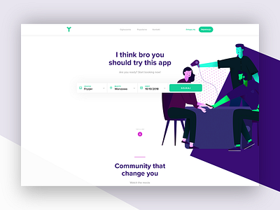 Design with illustration for marketplace
