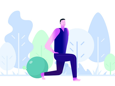 Workout and fitness Illustration animation branding design future illustration illustration art illustration digital marketplace mobile product design saas typogaphy user interface web web design