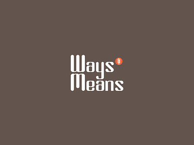 Ways&Means design logo typography vector