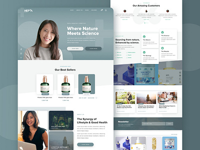 Hepta+ A Lifestyle Brand: Mockup V.1 banner design figma landing landing design landing page landing page design landingpage sketch uidesign web web design webdesign website website design wordpress design