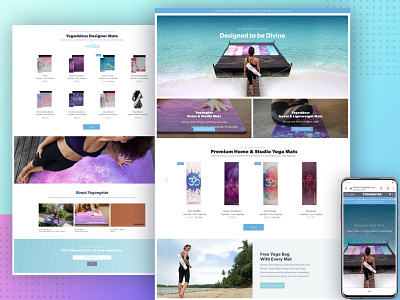 YoGangstar Yoga Mats - Redesigned banner design e commerce e commerce shop e commerce website ecommerce ecommerce app ecommerce design ecommerce shop gradient landing landing page landing page design shopify sketch web web design webdesign website website design