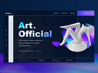 Art. Official Dark Concept 1 banner banner design banners design gradient gradient design gradients landing landing page landing page design landingpage sketch web web design webdesign website website design