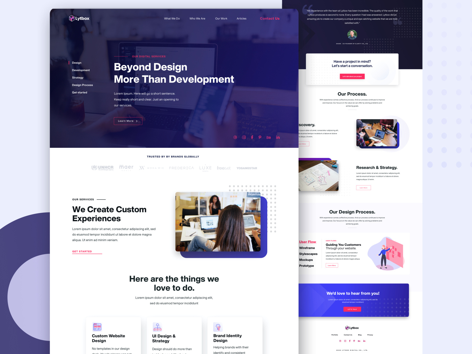 New Service Page Design by Jeffrey Dalrymple on Dribbble