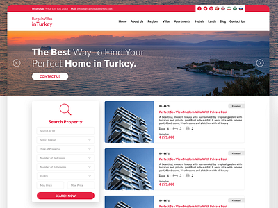 First Dribbble Item - Property Home Page