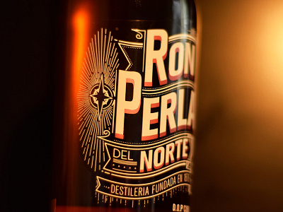 "Perla del Norte" Label Design art direction label design lettering packaging print