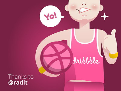 Yo! Dribbble - My First Shot debut first shot player welcome