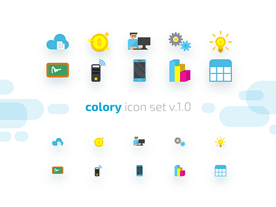 Colory Icon Set colorful colory design icon set ui ux