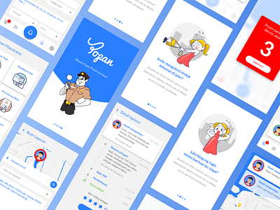 Topan - Smart Police App app blue flat fresh ui