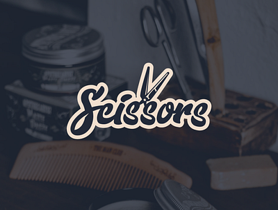 Scissors design graphic design illustration illustrator logo logo concept logo design scissors typography
