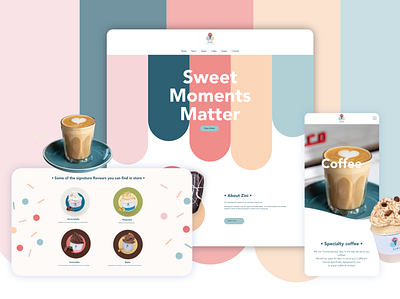 Gelato website adobe xd desktop gelato graphic graphic design homepage ice cream website ui web design website