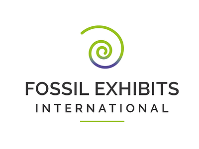 Fossil Exhibits International - Logo Design Project ammonite b2b business design fossil graphic graphic design institutional logo logo logo design